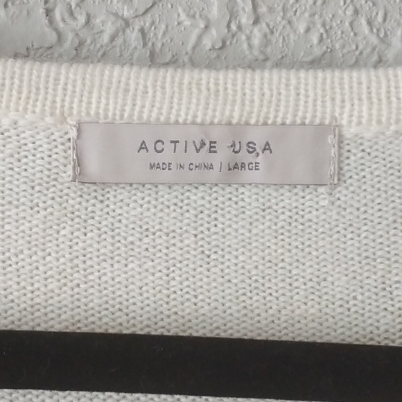Active USA color block NWT sweater sz L - Picture 4 of 6